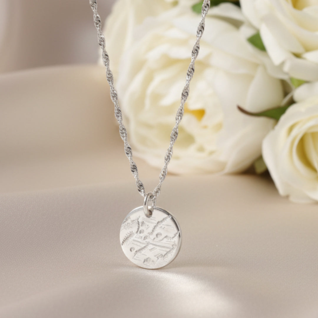 Silver Handmade Pendant on Chain made by Arlana Exquisite Styles in Canada