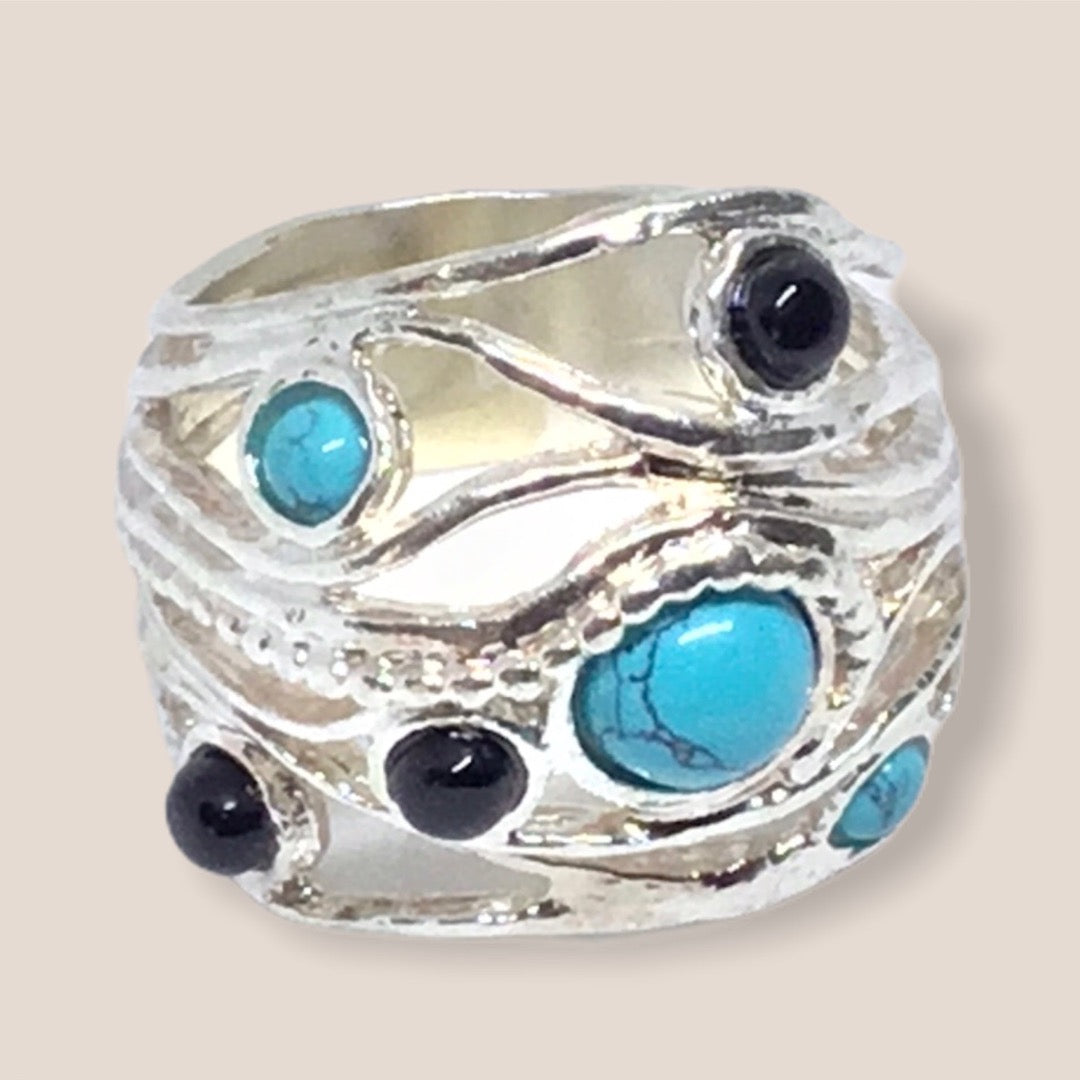 beautiful-unique-handmade-onyx-turquoise-gemstone-ring