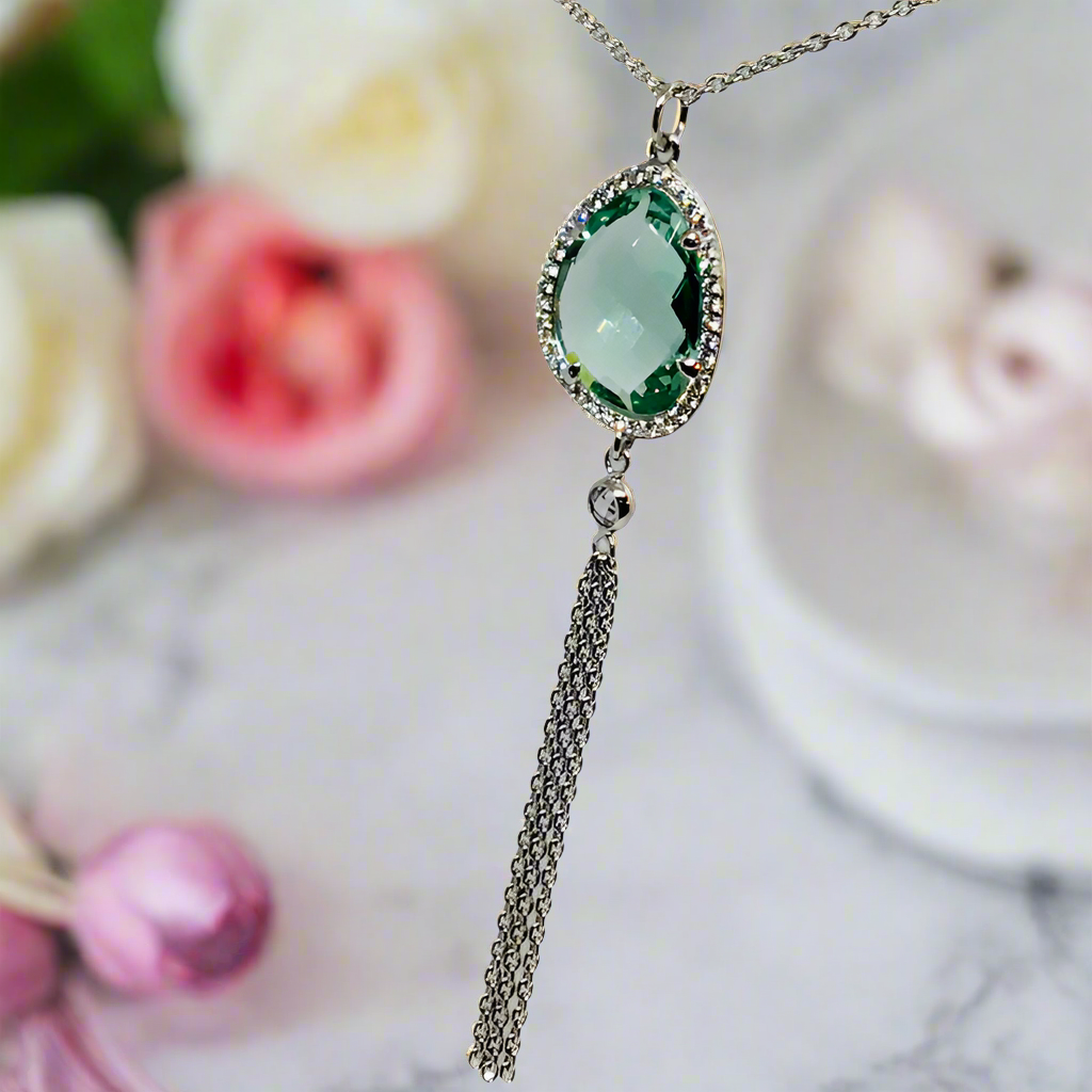 Sterling-Silver-Glass-Tassel-Necklace