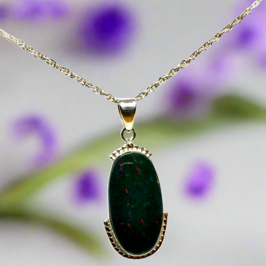 bloodstone-pendant-necklace-heliotrope-silver