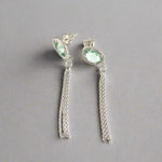 Load image into Gallery viewer, aqua-glass-sterling-silver-earrings-canada
