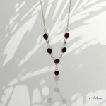 Load image into Gallery viewer, garnet-necklace-silver-canada
