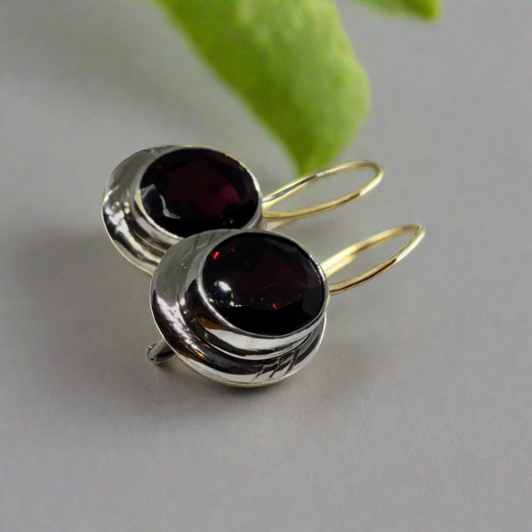 garnet-earrings-silver-gemstone-canada-arlana-exquisite-styles